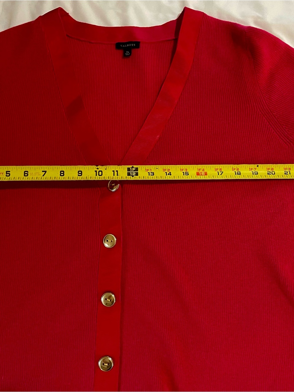 Talbots Pink V-Neck Button Cardigan Sweater - Picture 3 of 7